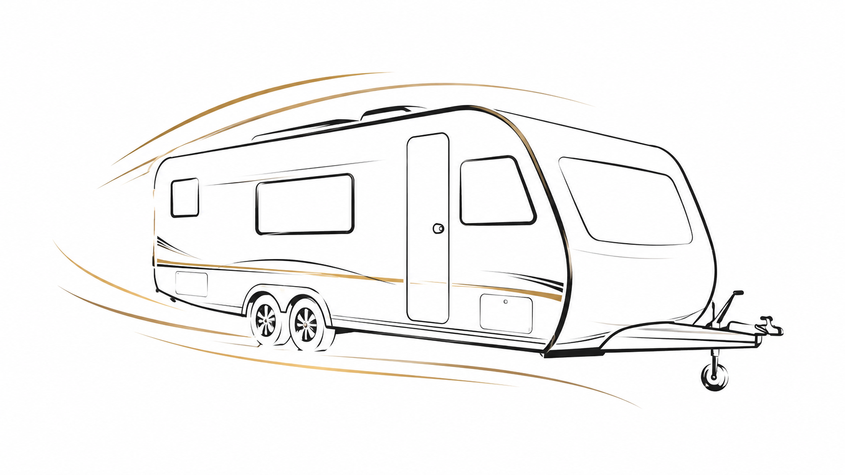 Modern caravan illustration - Life & Leisure SA